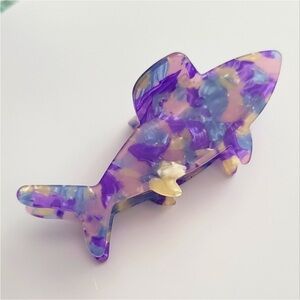 Purple Marble Hair Claw! A Classy Chic Boutique Multicolor Shark Hair Clip!